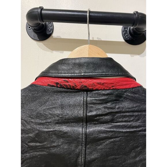 Vintage Pelle Pelle Black Leather Jacket Size 3XL - Picture 6 of 11